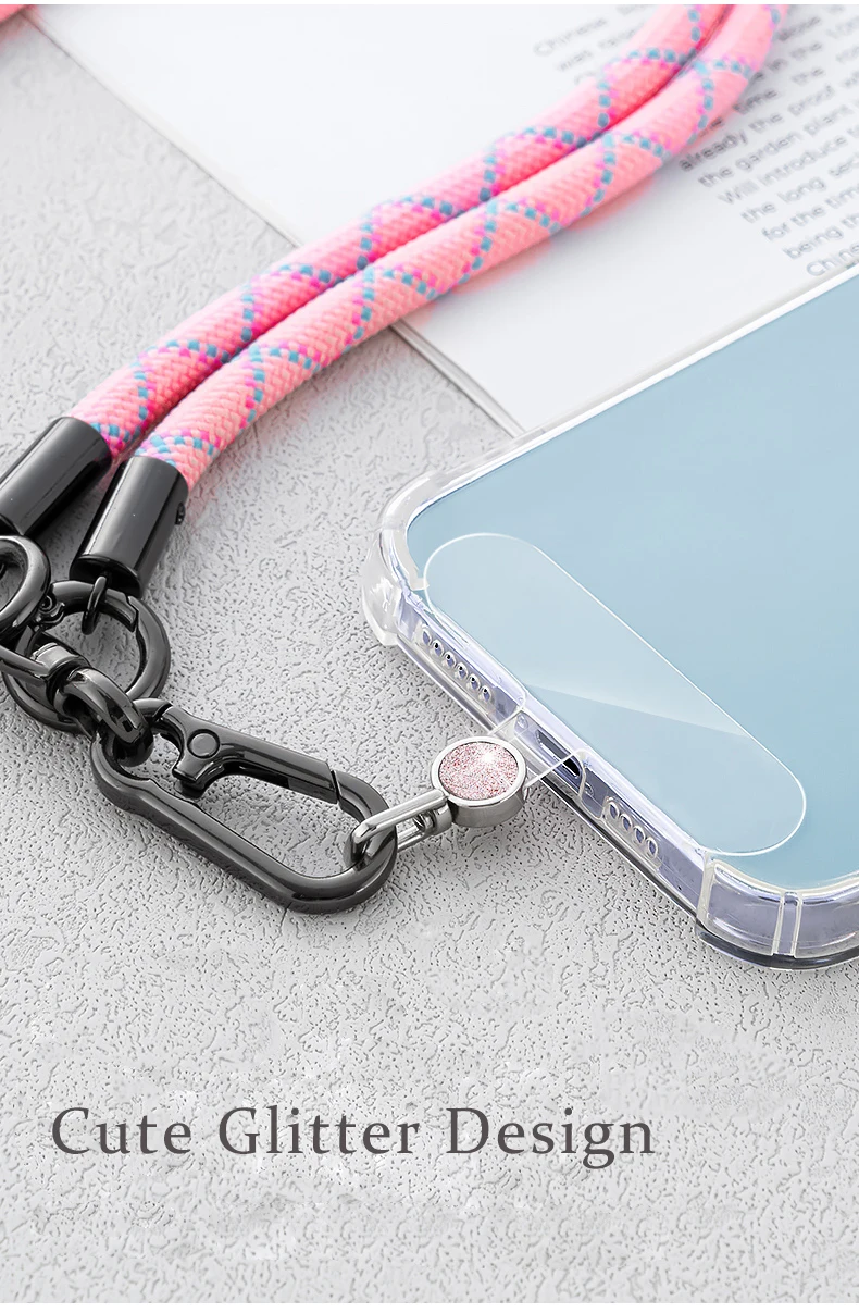 Glänzende Handy-Befestigungslaschen Universelle Handyband-Patches Luxuriöse Glitzer-Handyband-Ersatzteile für Mobiltelefone – Detail 7