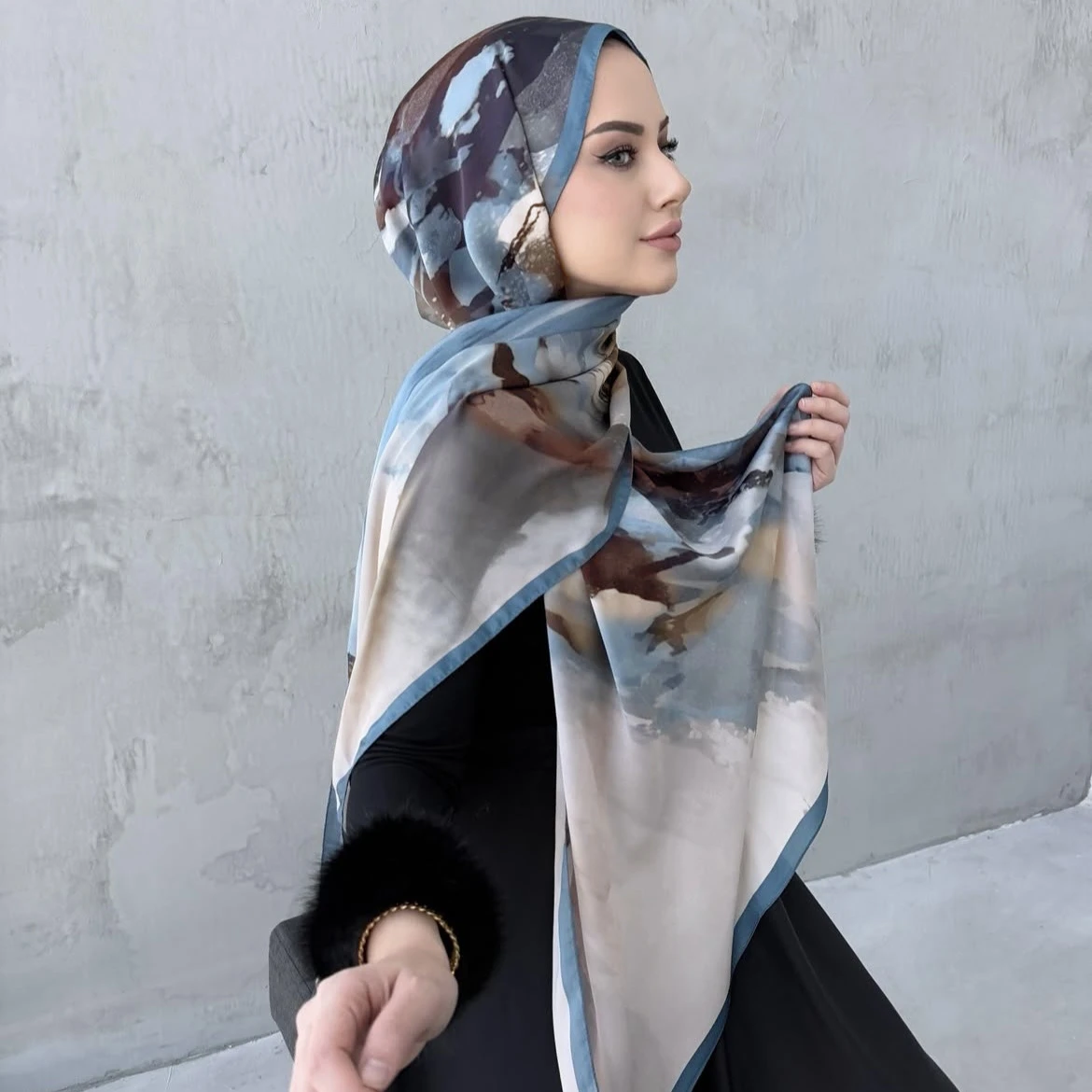 

1pc 170*70cm Print Soft Spring Summer Breathable Scarf For Women Fashion Soft Printing Women Hijab Shawl