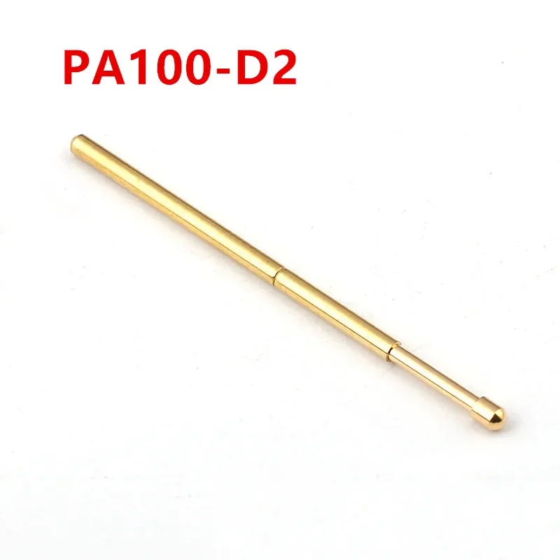 

100PCS/Pack Gold-plated PA100-D2 Big Round Head Spring Test Pin 1.36mm Spring Thimble for Circuit Board Test