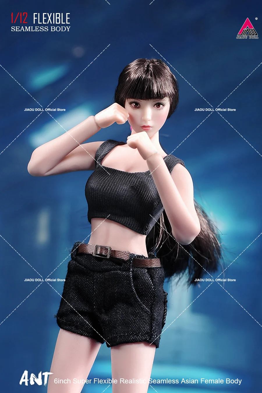 Ant t305 1/12 corpo super flexível sem costura com pés destacáveis 14.5cm pele bronzeada pálida soldado feminino figura de ação modelo corporal