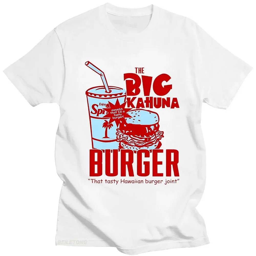 Big Kahuna Burger T Shirt Cartoon Print Retro Round Neck Tee-shirt Summer Kawaii Tees Top Sudaderas Casual Anime Clothing