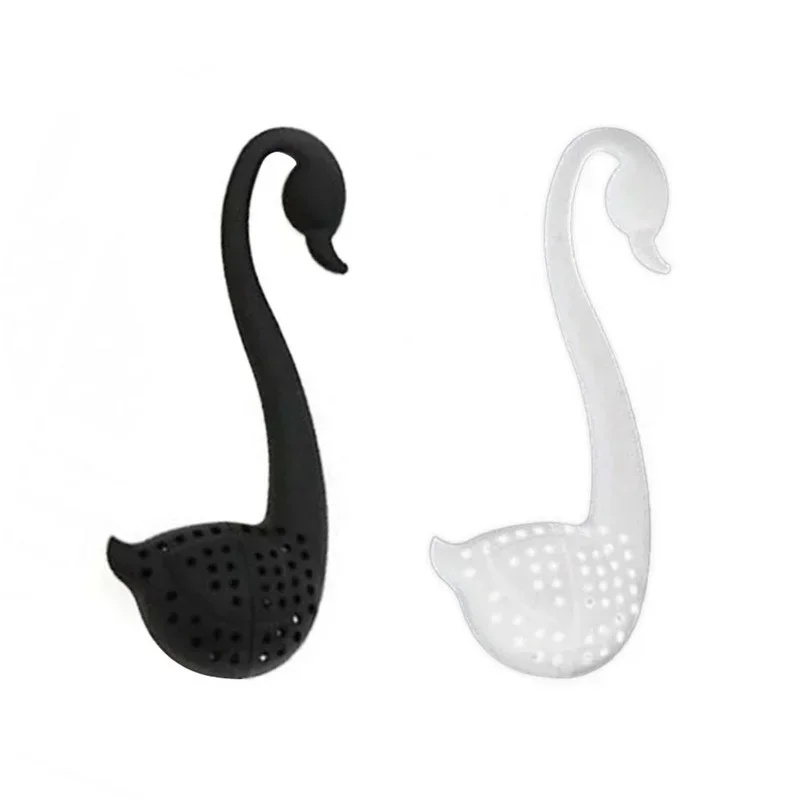 Cute Plastic Swan Shape Tea Infuser Reusable Portable Elegant Swan Tea Strainers Teaware Bar Tool Kitchen Accessories Home Decor