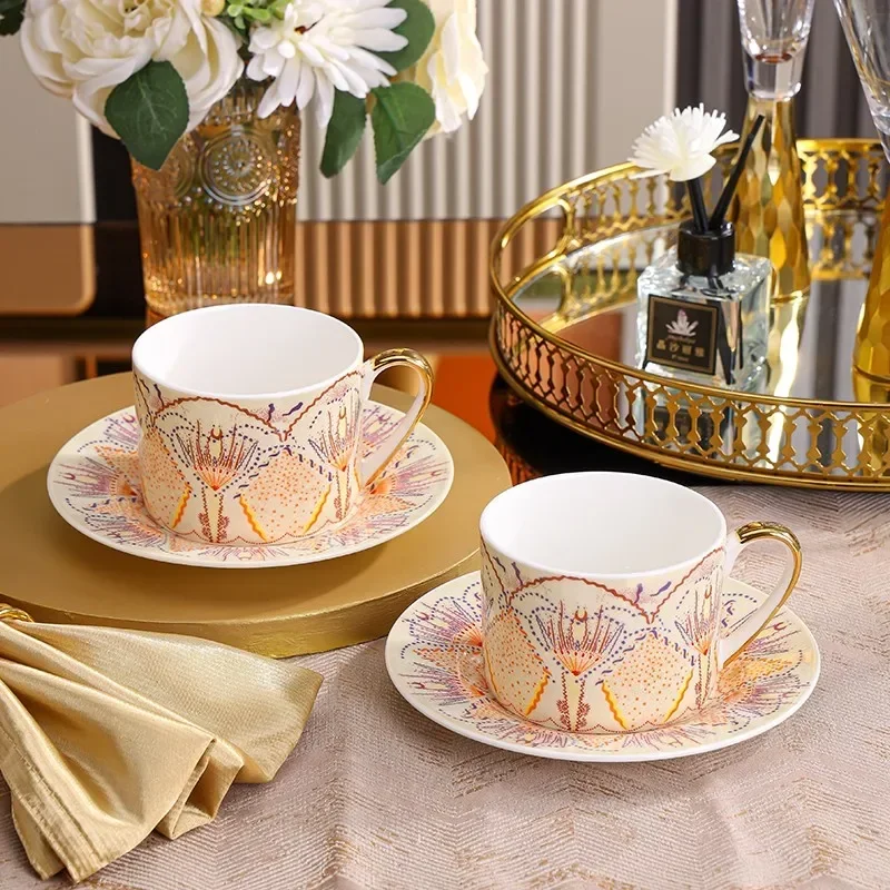 European-Style Bone China Dijia Starry Sky Series Coffee Cup Set Household Light Luxury Tea Cup Girlfriends Breakfast Cup Water