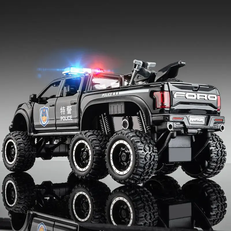 Alloy Raptor Large Model SUV Pickup Truck Boy Children Simulation Car Toy Model Car