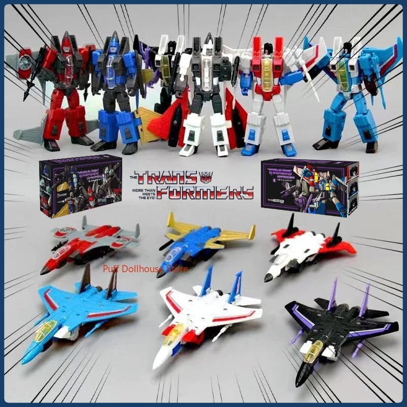 Transformers Starscream Skywarp Thunderbolt Charge Elegy Jet Anime Character Action Figure Model Toy Promotional Gift Collection