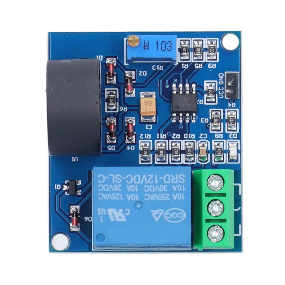 5A AC Current Sensor 12V Switch Output Relay Module Industrial Overcurrent Protection Switch Electrical Protection