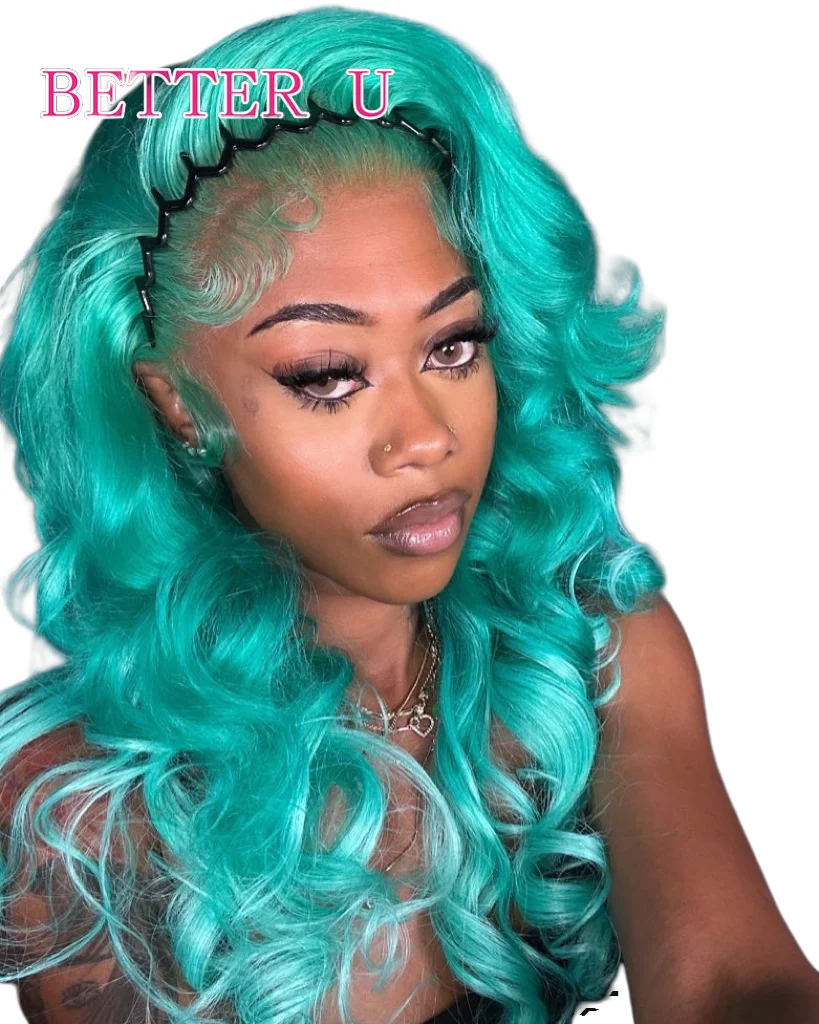 البط البري الملونة 13x6 الدانتيل الجبهة خصلات الشعر المستعار الإنسان قبل نتفها البرازيلي شعر الجسم موجة 13x4 الدانتيل الشفاف شعر مستعار أمامي للنساء