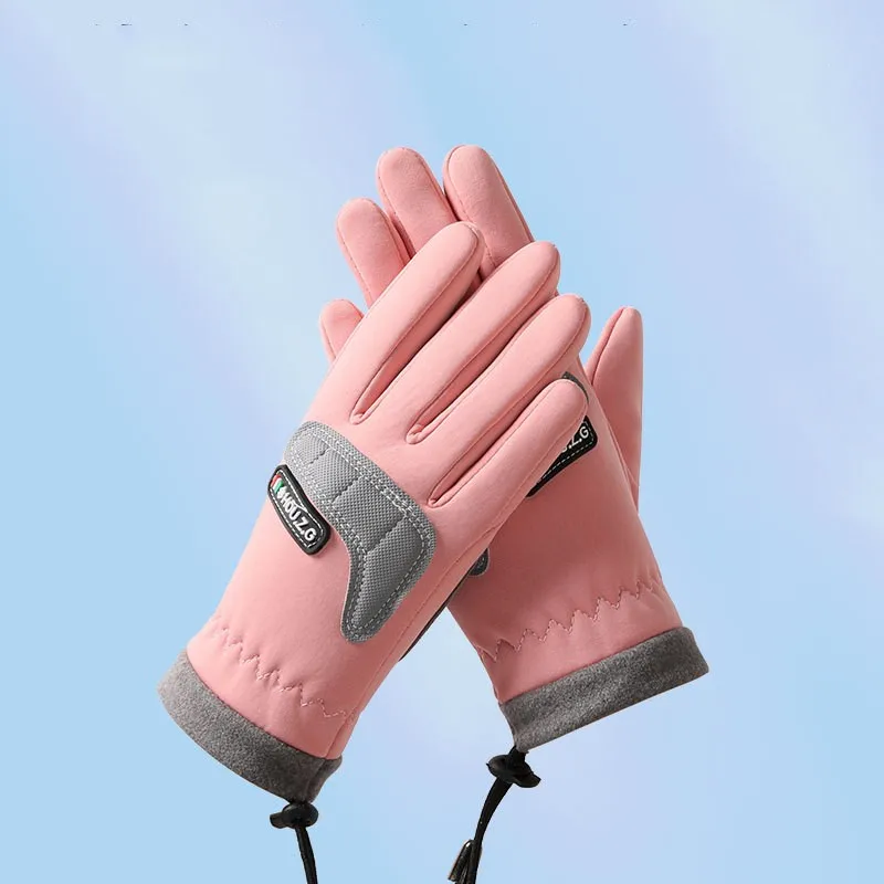 Kids Fishing Warm Gloves Full Finger Non-Slip Windproof Skate luva mtb Mountain Bike Cycling Snowboard Outdoor Gloves