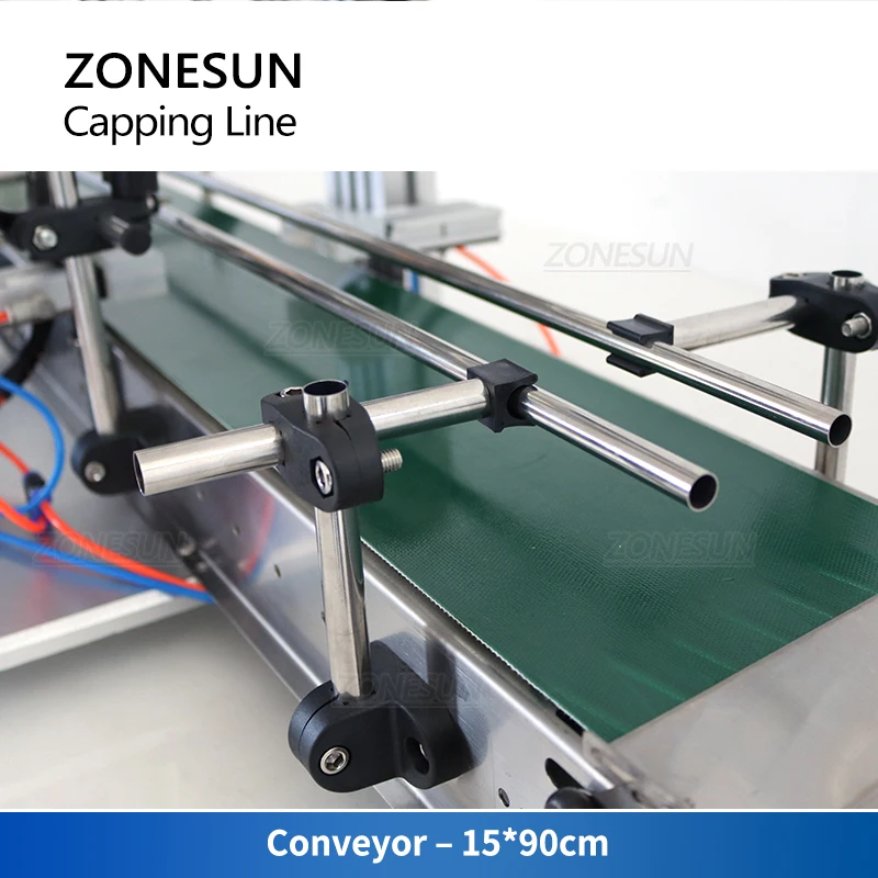 ZONESUN Capping Machine ZS-XG6100C Automatic Screwing Bottle Cap Juice Liquid Spray Cap Twist Glass Dropper Lid Conveyer Line