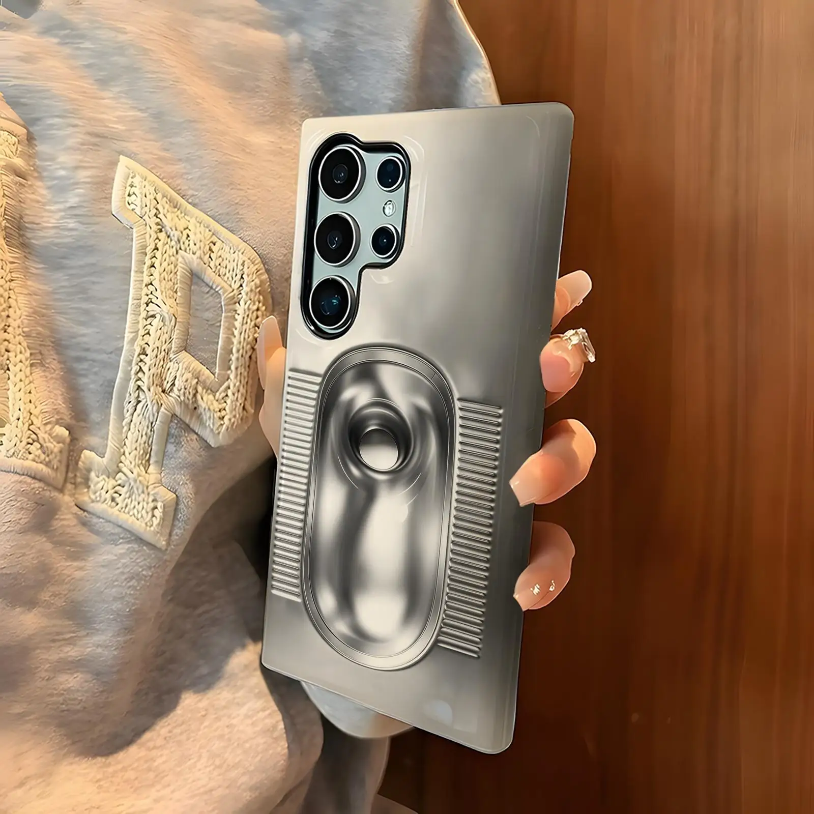 Phone Case For Samsung Galaxy S26 25 S24 S23 S22 S21 Ultra Glossy Film Phone Case Prank chamber pot gift for a friend view 2