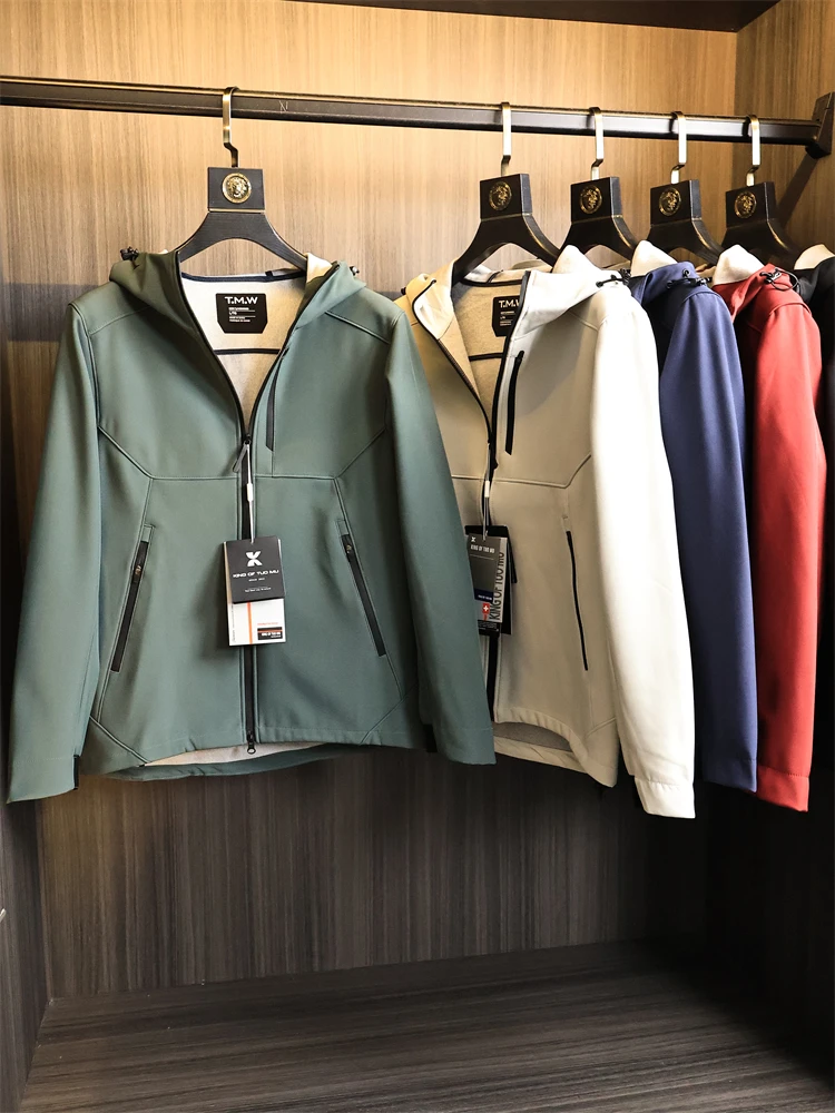 

Profional ade Outdoor Soft ell Jaet Moisture ng Men's Cosite Fce Cotton Warm Waterproof Hooded Jaet Trendy