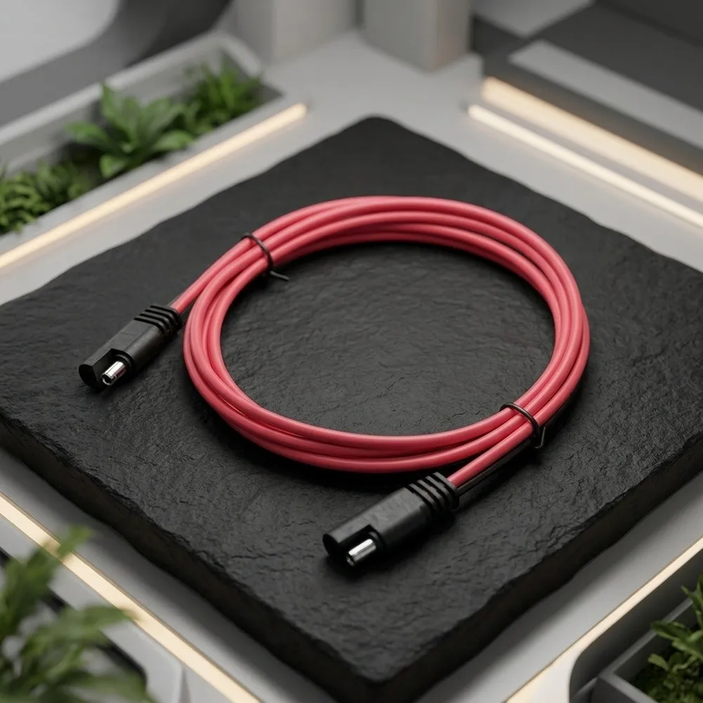 2 Pieces For SAE Standard Connector Cable for Solar Panel Wiring and Battery Charging 10 AWG Weather Resistant