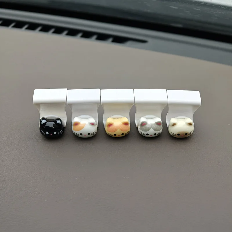 Cute Kitten Pattern Glove Box Hook, Passenger Side Storage Hanger, Car Interior Space Organizer