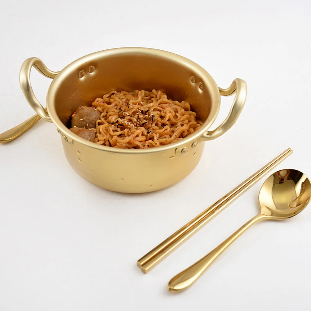 

Алюминиевая кастрюля для приготовления пищи, креативная многофункциональная кастрюля с подогревом открытого огня, кастрюля для тушения, миска для лапши быстрого приготовления, кухонный контейнер