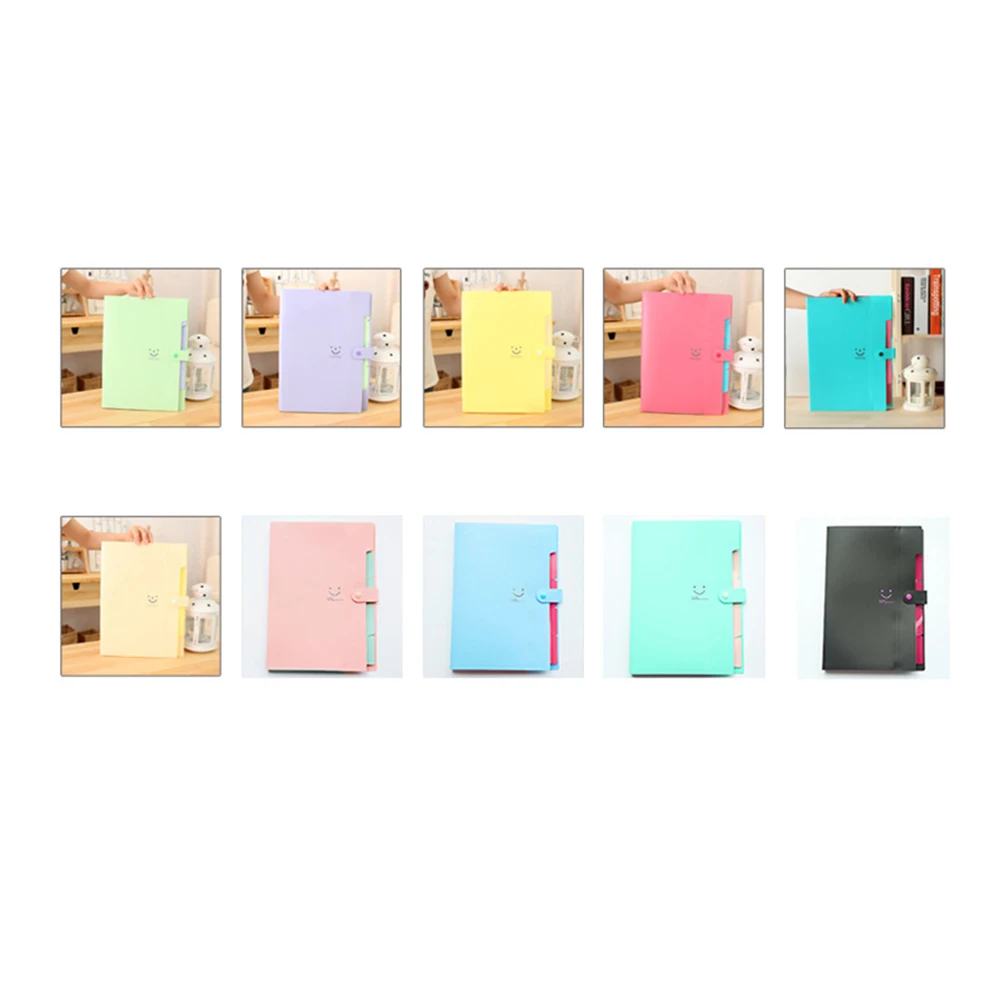 

Folder 5 Pocket Face with Snap Closure Accordion Organizer