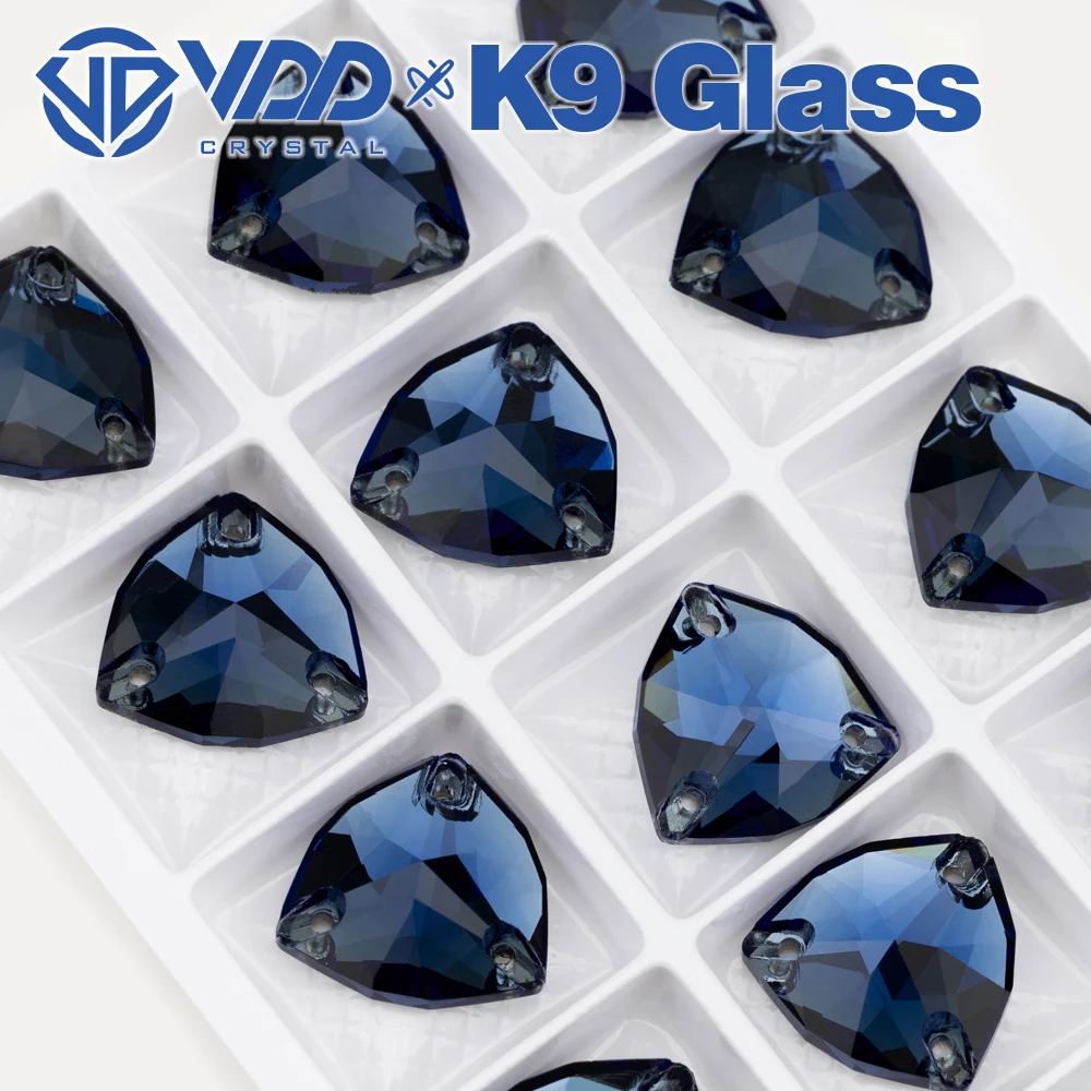 VDD Trilliant S119 Montana K9 Glas, hochwertige aufnähbare Strasssteine, flache Kristallsteine zum Aufnähen für DIY-Kleidung – Detail 4