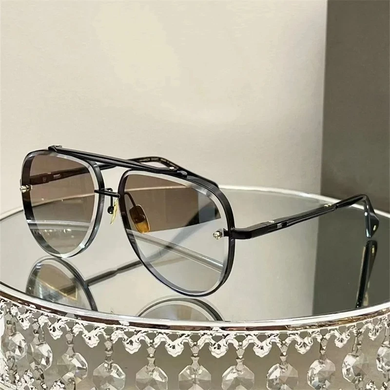 Mach Eight zonnebril dames heren pilot dubbele brug luxe designer legering mode outdoor brillen tinten voor reizen