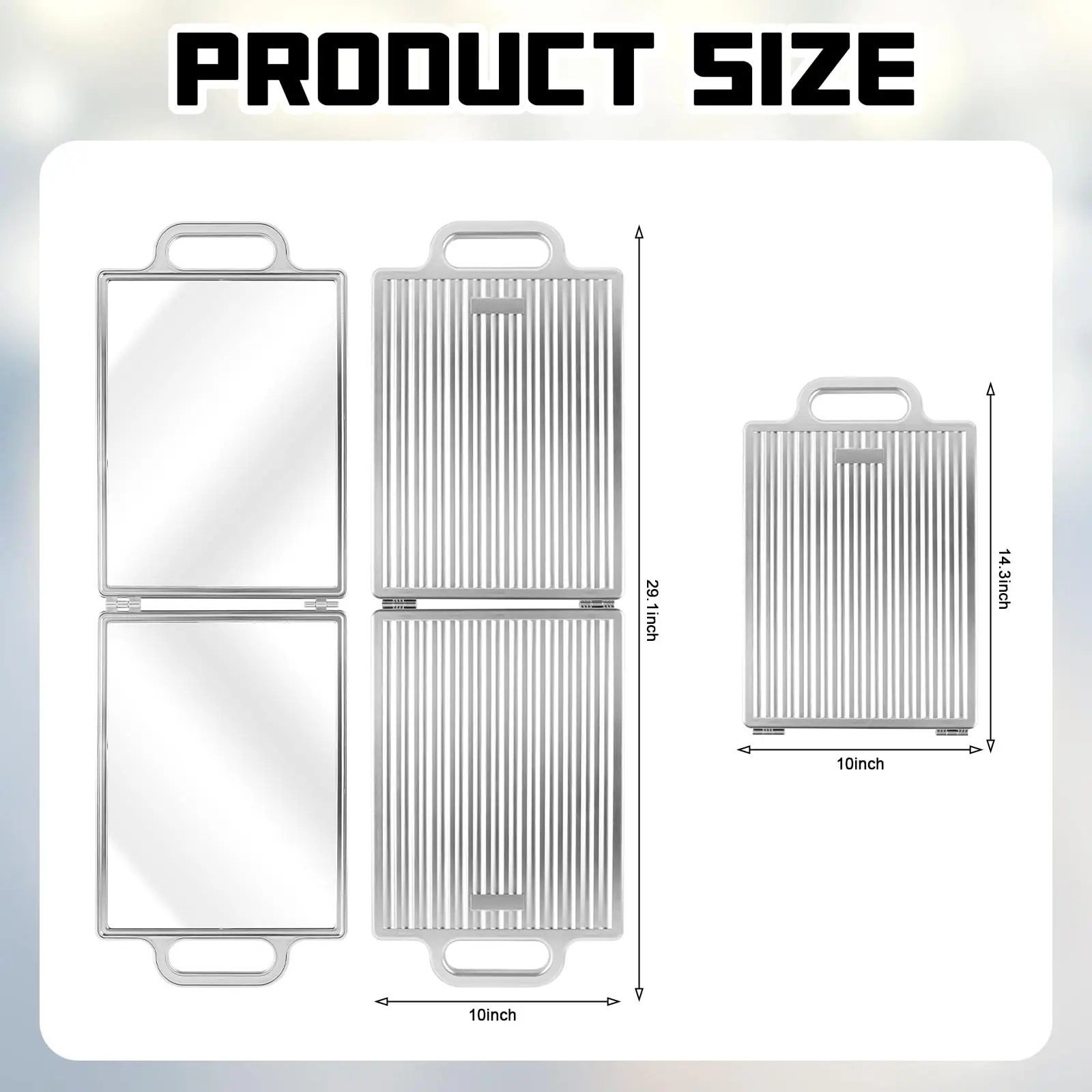 

Foldable Dance Mirror.1 Inch with Handle & Carry Bag, Portable Folding Mirror for Home Fitness Studio Dance Practice Spa Beauty
