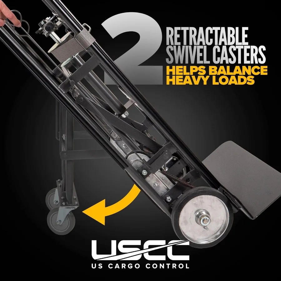 دوللي الأجهزة الثقيلة مع متسلق الدرج وعجلات الركل للاستخدام الصناعي 1 200 رطل سعة نكص تلقائي واحد