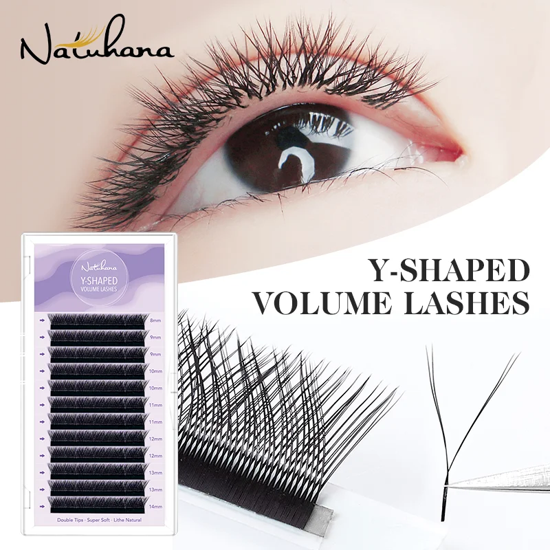 NATUHANA YY Black Brown Shape Lashes Gradient Eyelash Extension  Eye  Colored Makeup Tool