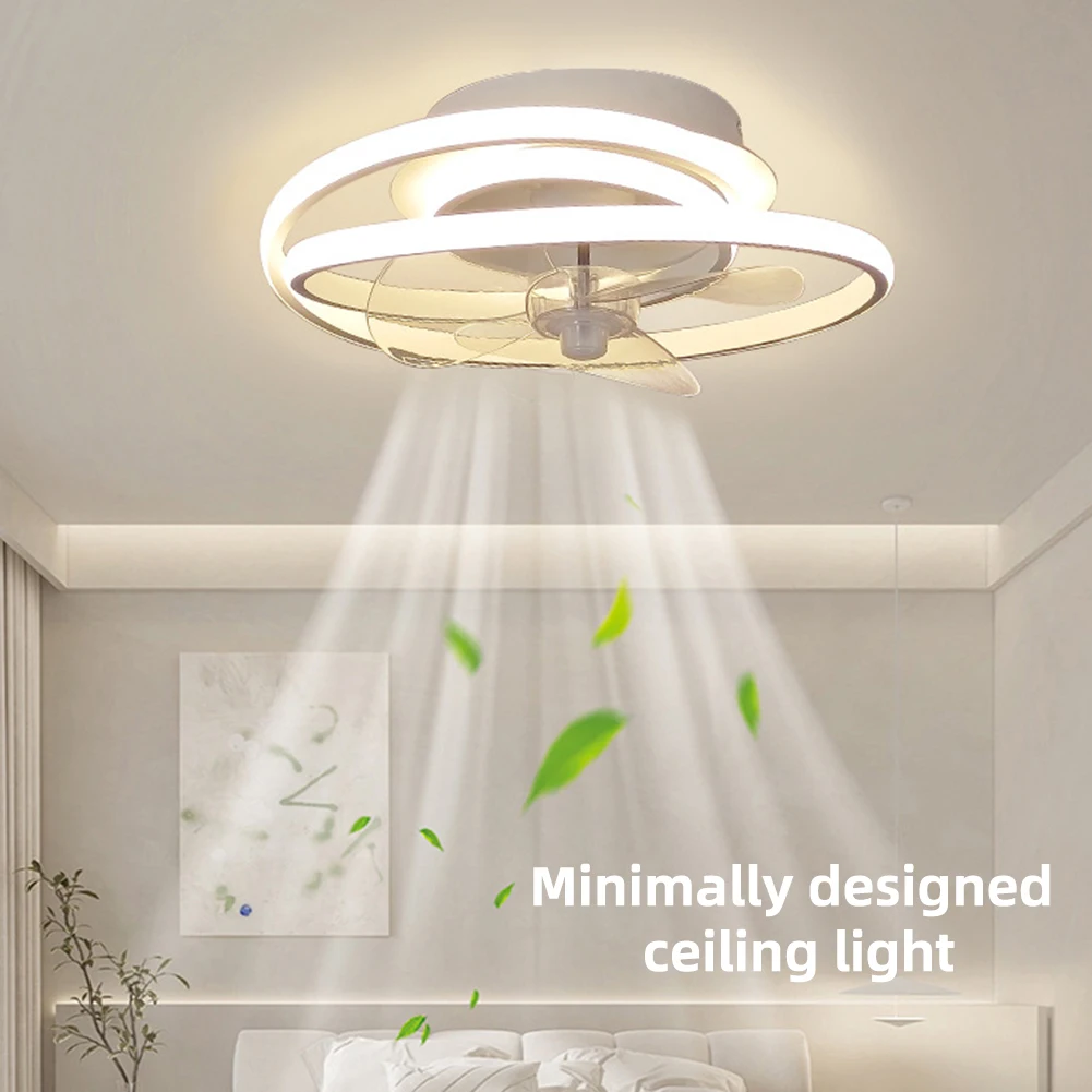 

Ceiling Fan With Lights Remote Control 6 Speeds 3 Light Color Dimmable Ceiling Fans 86W Invisible Blades Chandelier Fan