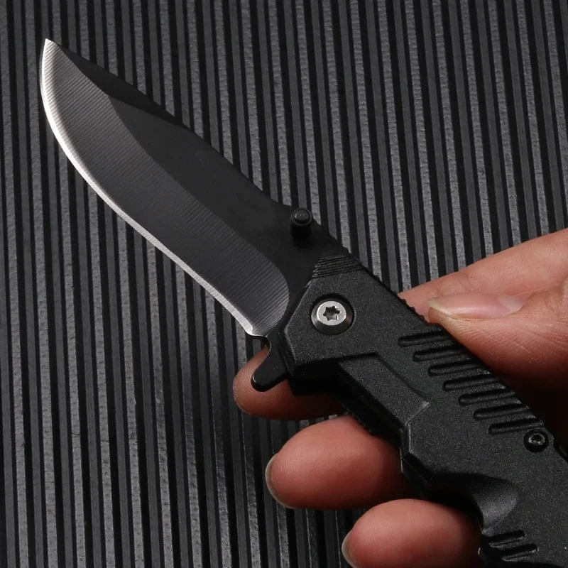 Stainless steel outdoor knife, camping self-defense knife, high hardness multifunctional folding knife