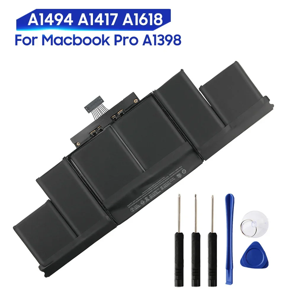 High-Quality Replacement Battery For Macbook MacPro A1417 A1398 A1618 MC975 MC976 A1494 Rechargable Li-ion Batteries 8440mAh