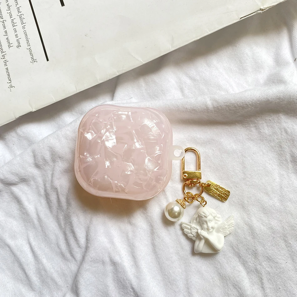 cute flower Earphone case For Samsung Galaxy buds 2 / buds live / buds PRO case luxury silicon hearphone cover with Pendant Case