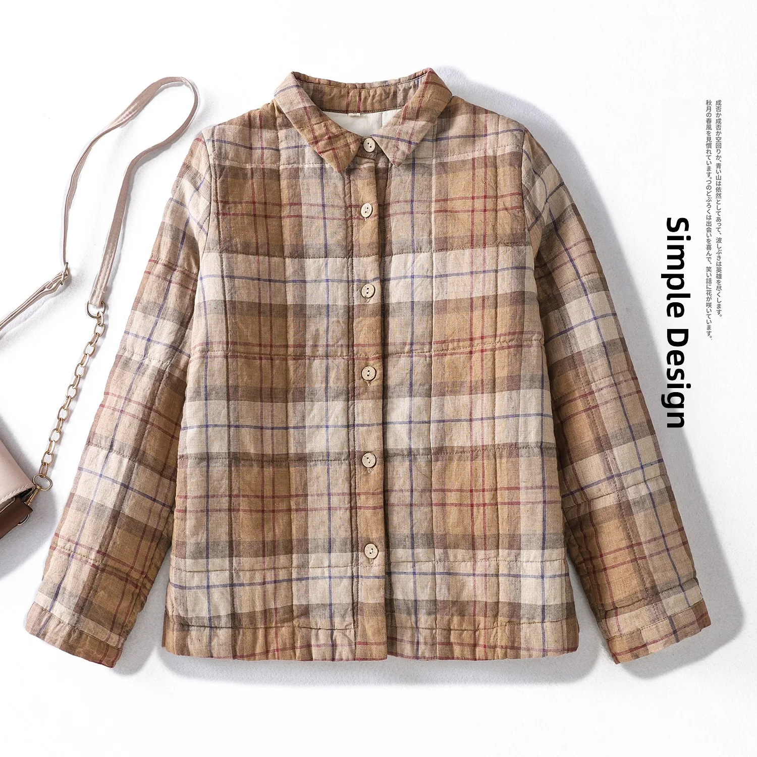 

Утолщенная хлопковая рубашка женская свободного кроя, осенне-зимняя, с длинным рукавом, в клетку, в винтажном стиле, легкая, повседневная, топ