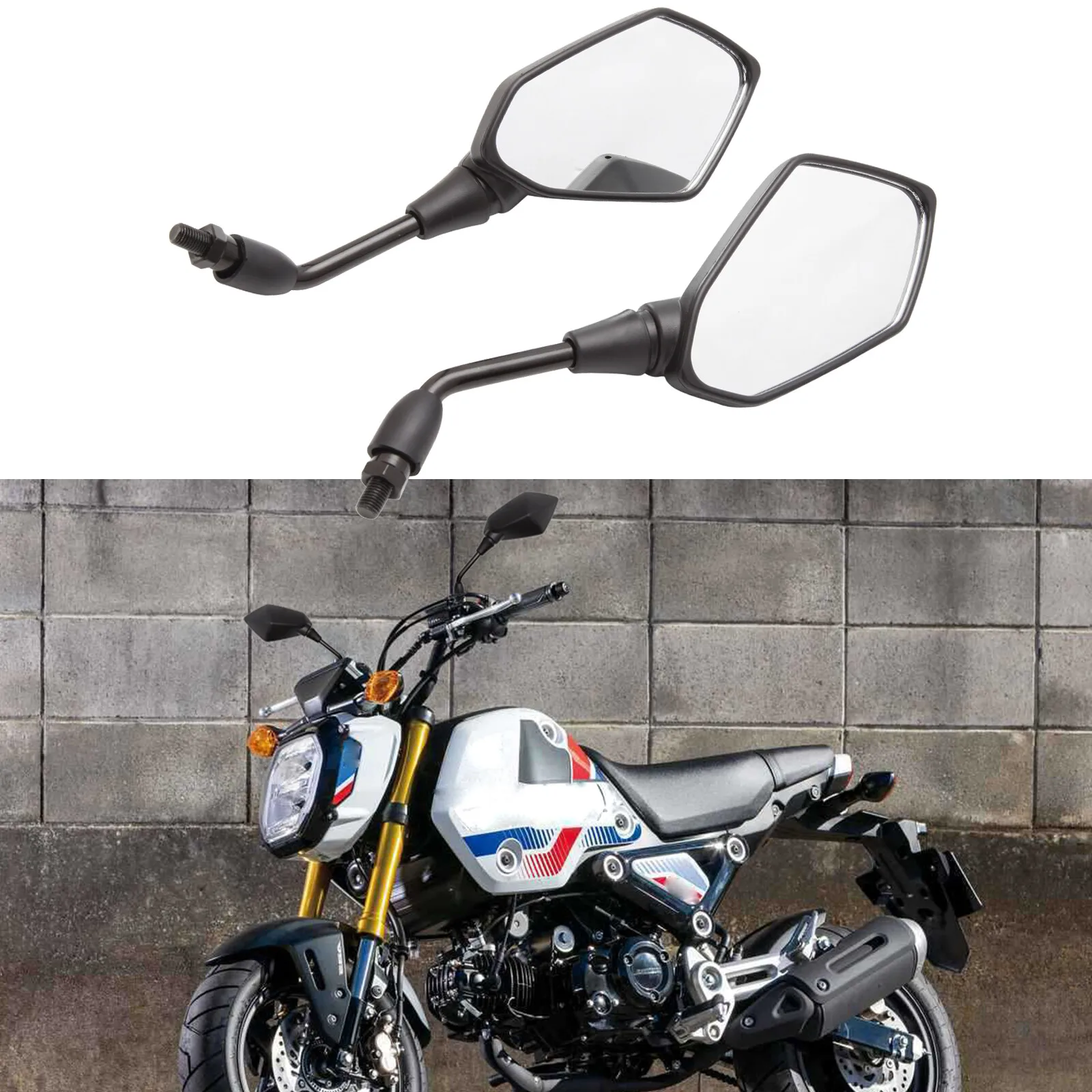 

Motorcycle Rearview Side Mirrors Black for Honda CB900F 919 Super Sport CB750 UK