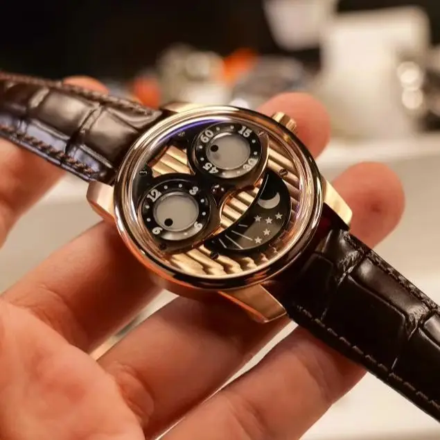 OBLVLO Men Automatic Watch 42MM Mechanical Wristwatch Joker Dial Luminous Waterproof Sapphire Mirror Small Dials All Can Work