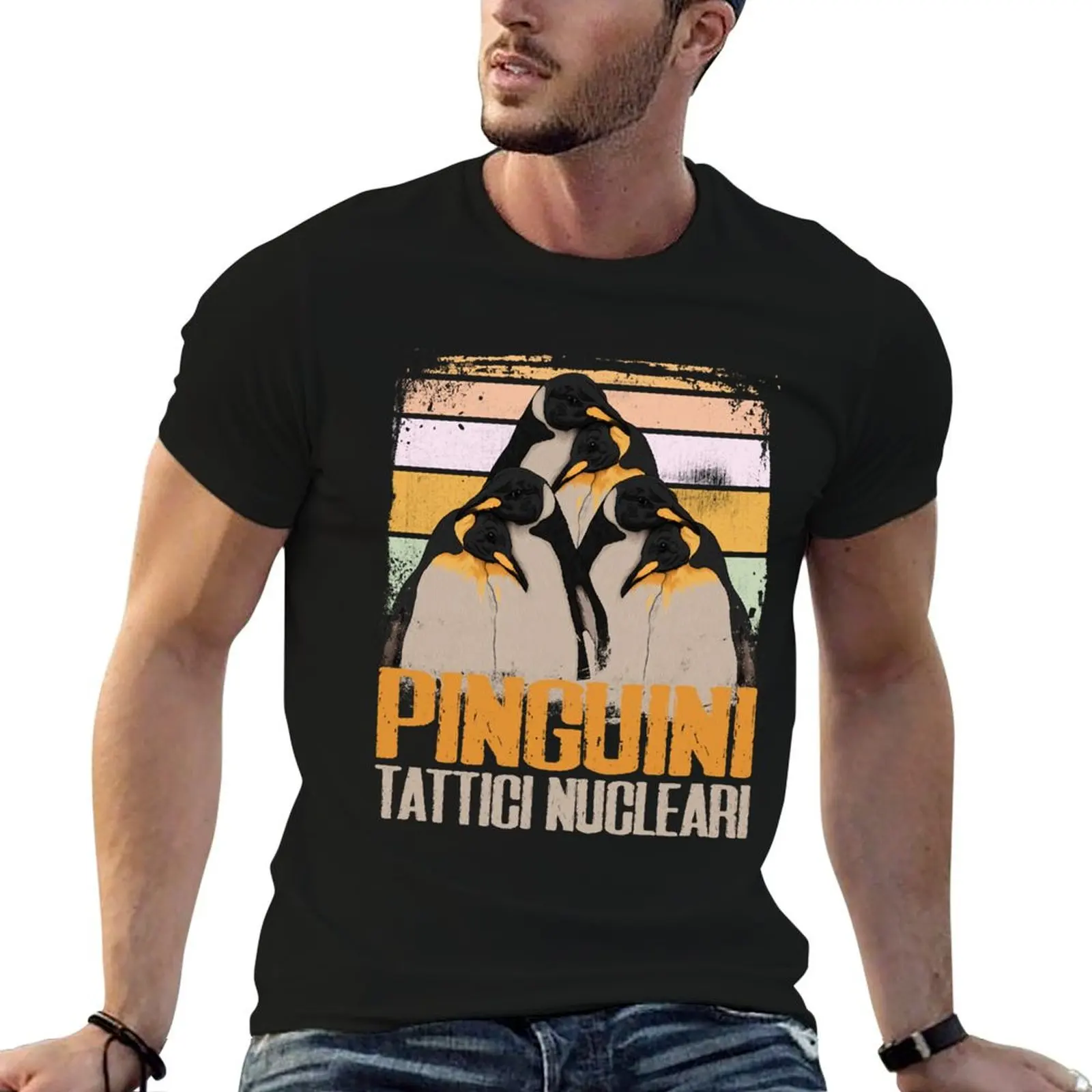 Pinguini Tattici Nucleari - Vintage 6 penguins love T-Shirt Soft Durable Cotton T-Shirt
