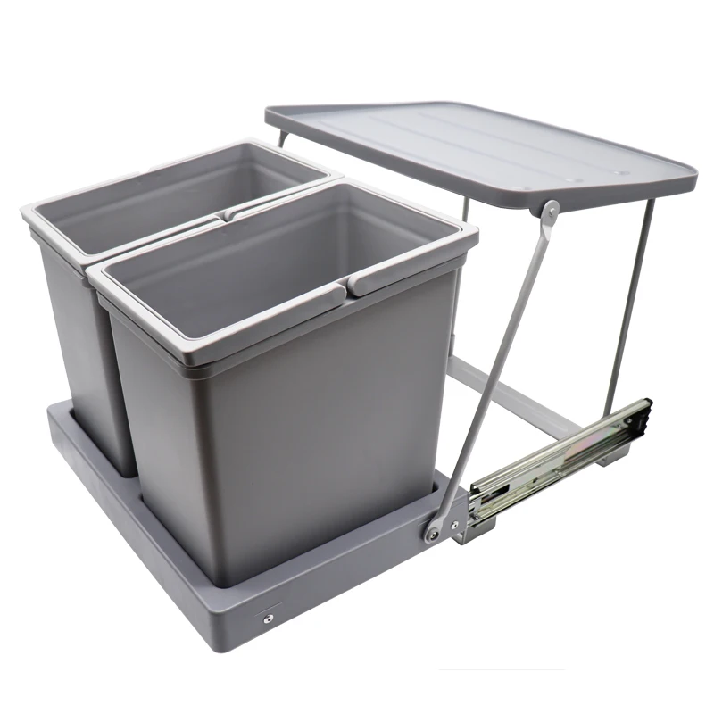 

Cabinet Kitchen Cabinet Sink Cabinet Open Door Trash Can