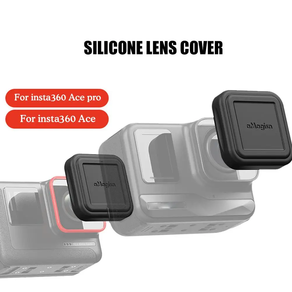 For Insta360 Ace / Ace Pro Lens Cap Cover Silicone Camera Filters Cap Anti-Scratch Washable For Insta360 Ace Pro Accessories