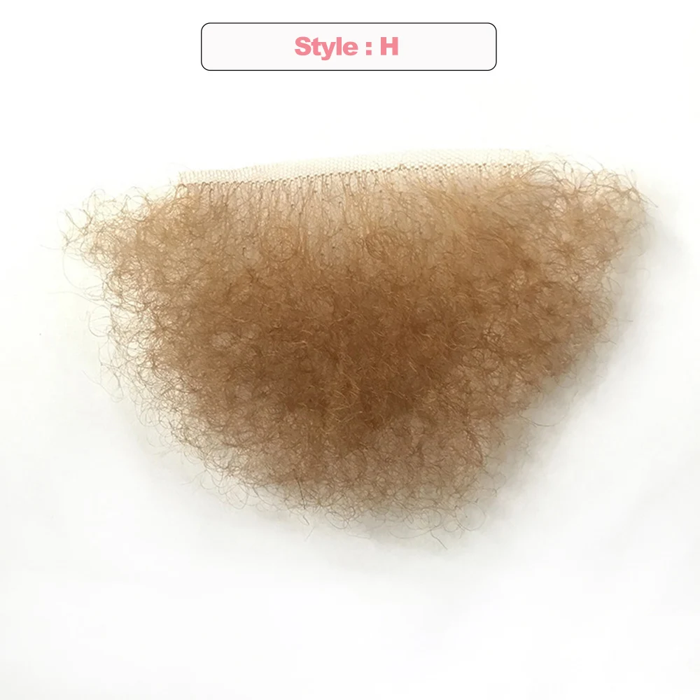 GorgeousU False Pubic Hair for Silicone Fake Vagina Pant Sticker Hair for Crossdress Accessories Private