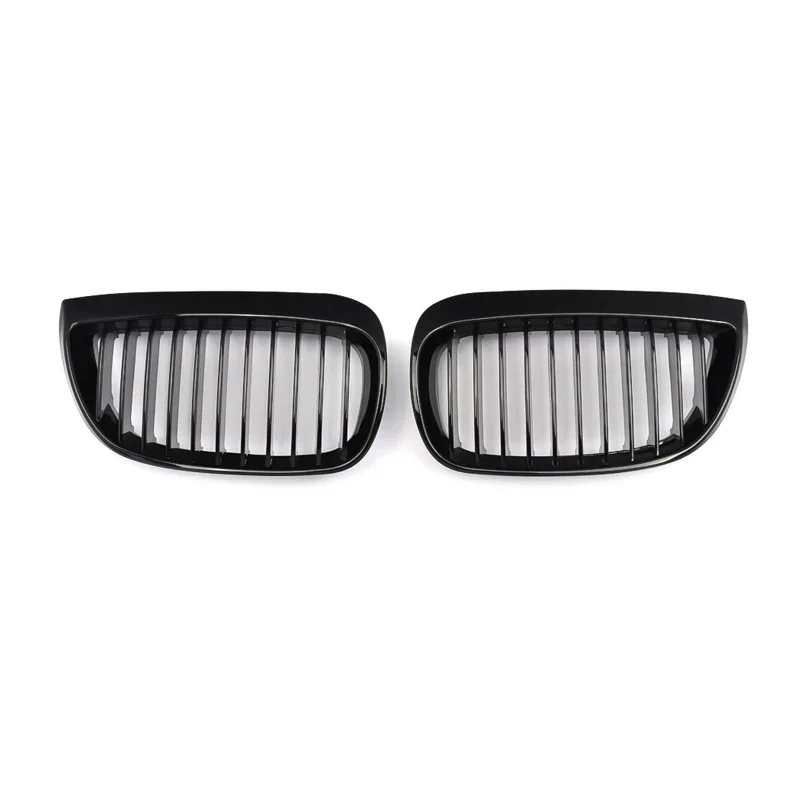 MagicKit Pair For 2004-2007 BMW E81 E87 1 Series Front Kidney Grille Grill Gloss Black