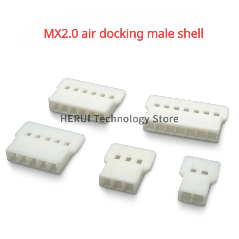 51005 51006 Connector 2.0 Empty Junction Rubber Shell White Male Shell Plug 2P3P4P5P6P