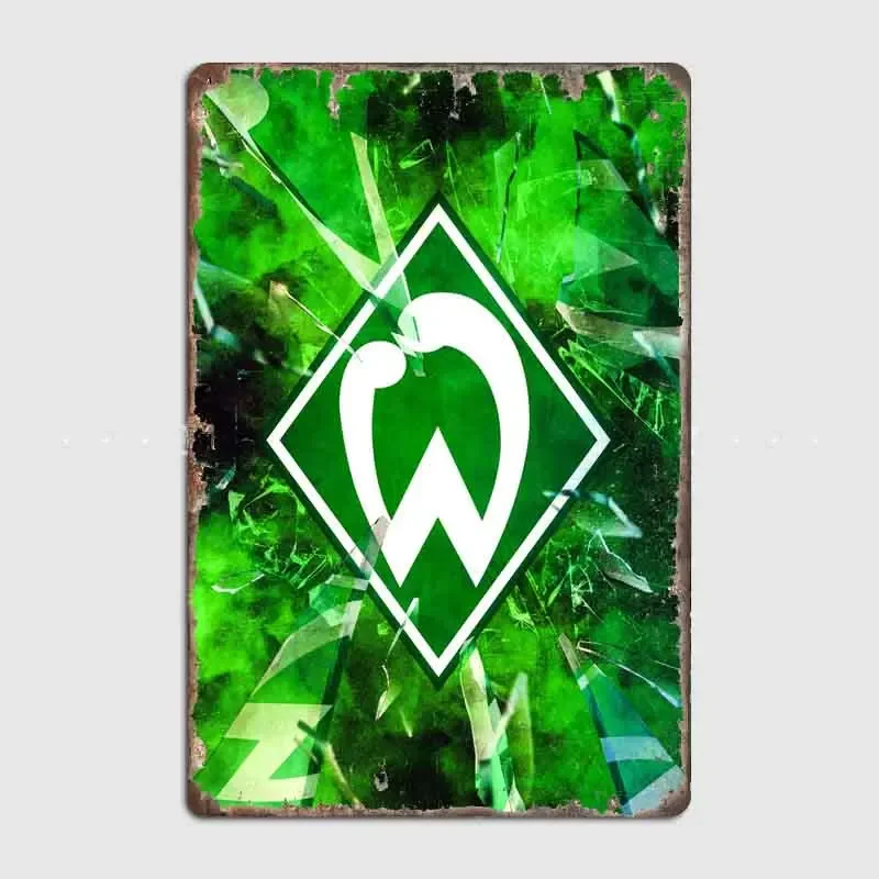 SV Werder Bremen تسجيل نادي كرة القدم شعار الرجعية لوحة معدنية المشارك نادي ديكور المنزل بار الكهف تين تسجيل حانة غرفة ديكور جدار ديكور