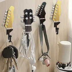 3PCS Nordic Guitar Decorative Hook Resin Craft Music Home Decor Wall Hook