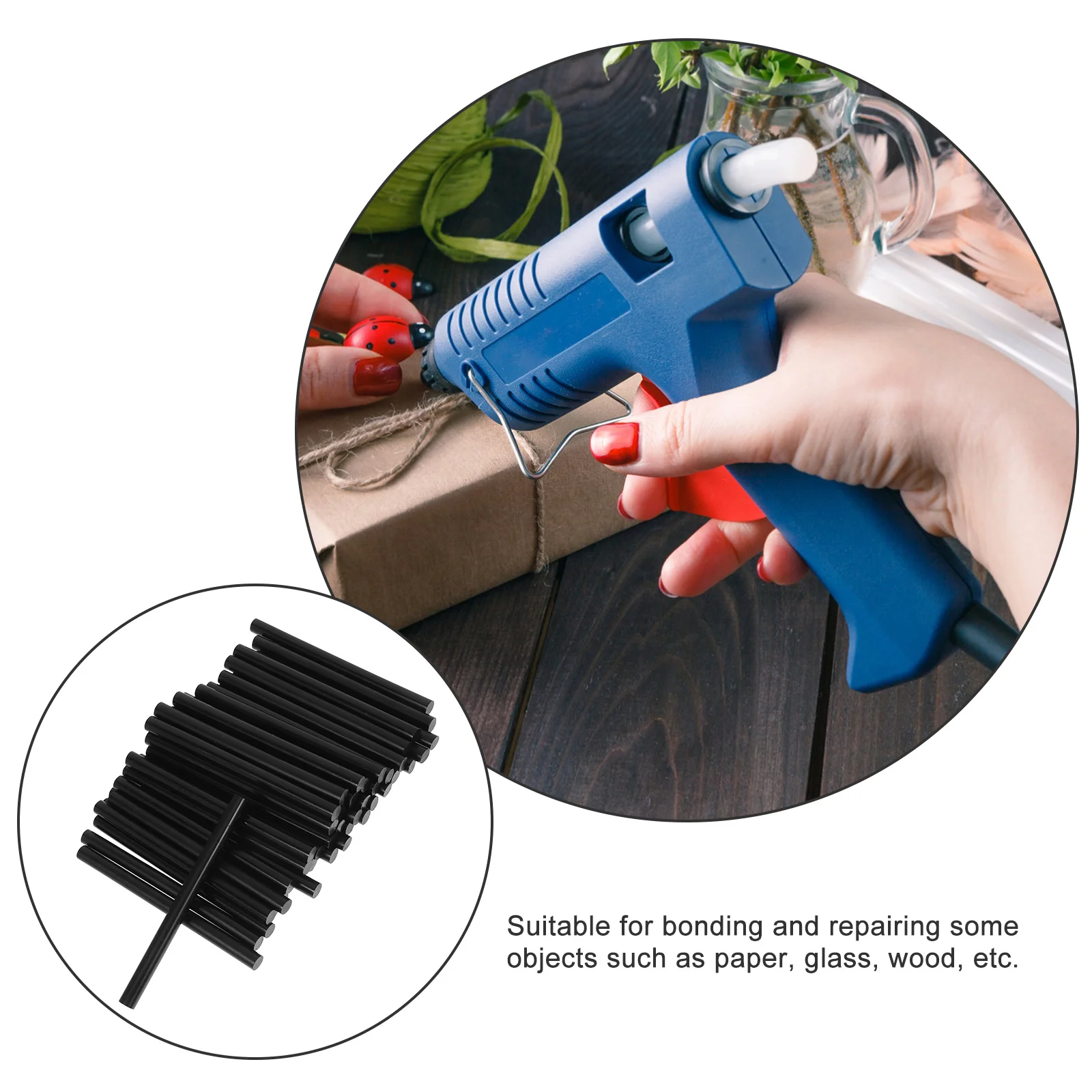 50 قطعة عصي صمغ يسيح بالحرارة إيفا الراتنج استخدام مريح السندات غير مرئية DIY بها بنفسك اكسسوارات الحرف اليدوية عصا لصق ساخن #4