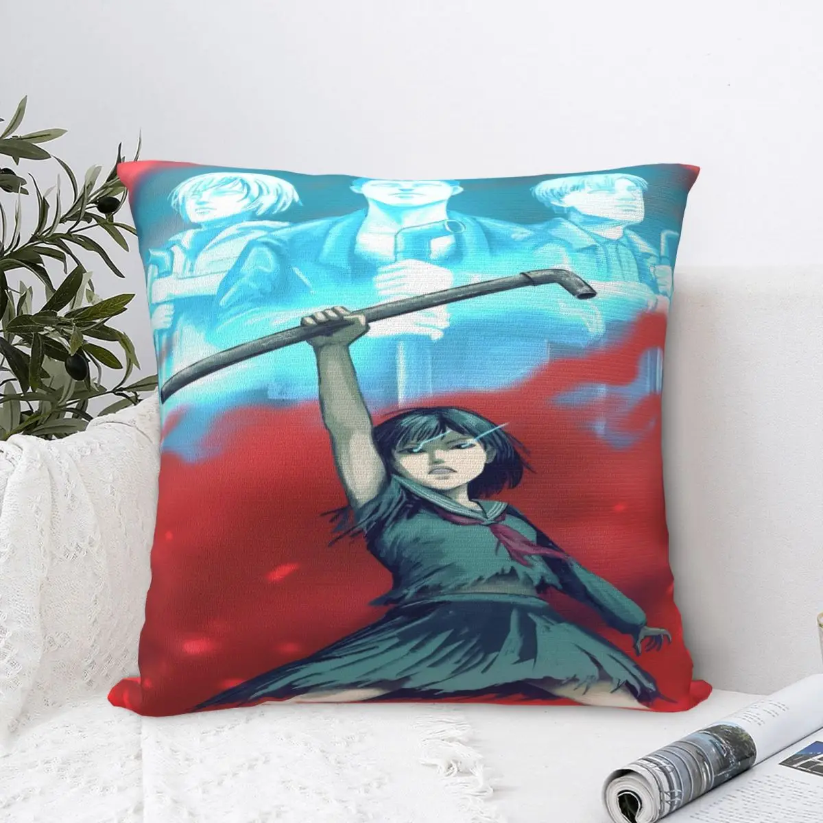 Horror Game Hinako Silent Hill F Pillowcase Polyester Cushion Cover Decor Pillow Case Cover Home Zippered 40*40cm
