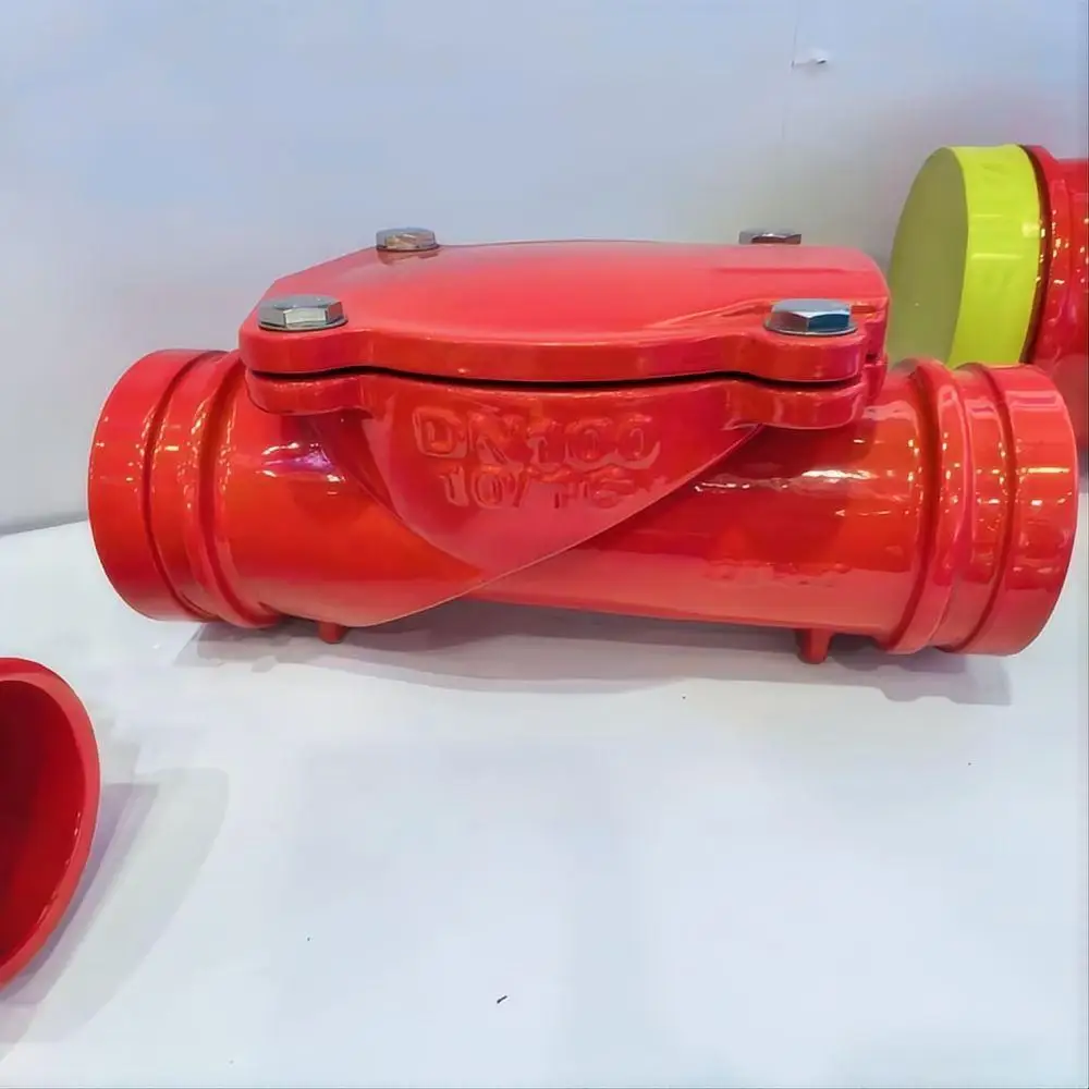Automatic stop ductile iron groove-shaped rubber disc check valve, suitable for water/gas/oil, can be customized