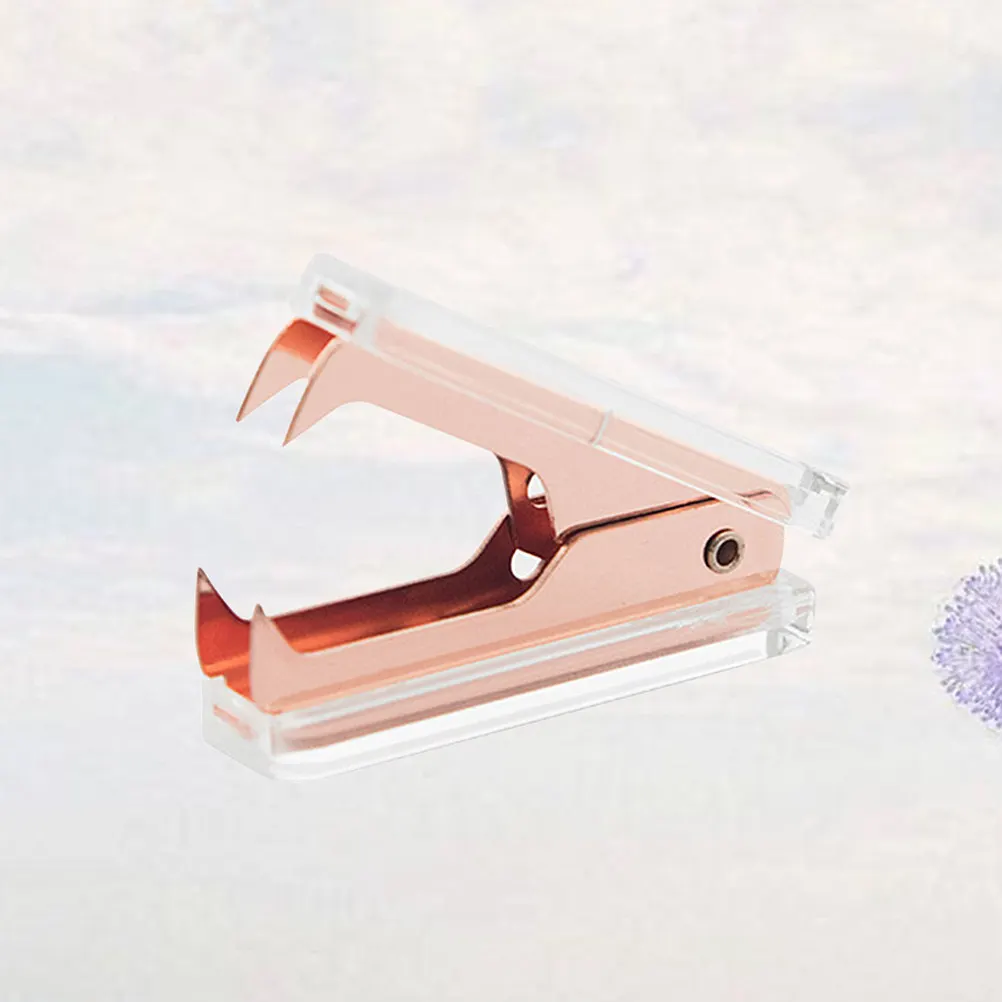 Desktop Stapler Supplies Flat Remover Accessory Gold Puller Clear Office Accessories Heavy Duty