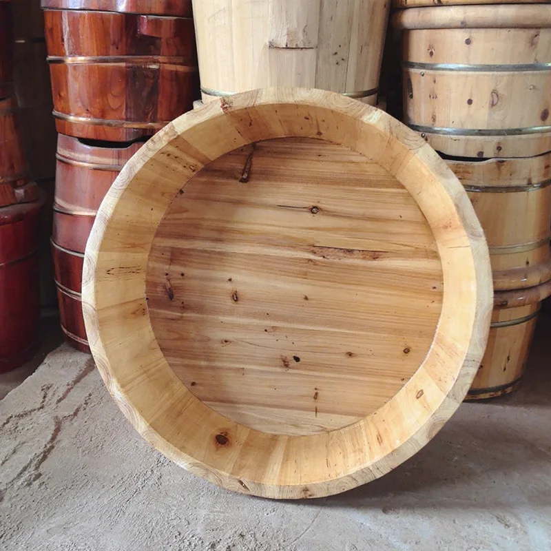 Bath wooden basin round solid wood children's  basin old-fashioned foot  bidet bath   foot bath