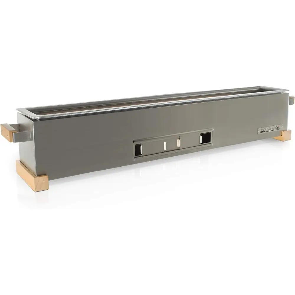 

Japanese Style 36 Yakitori Charcoal Grill - Heavy-Duty Stainless Steel Tabletop BBQ for Authentic Binchotan Grilling