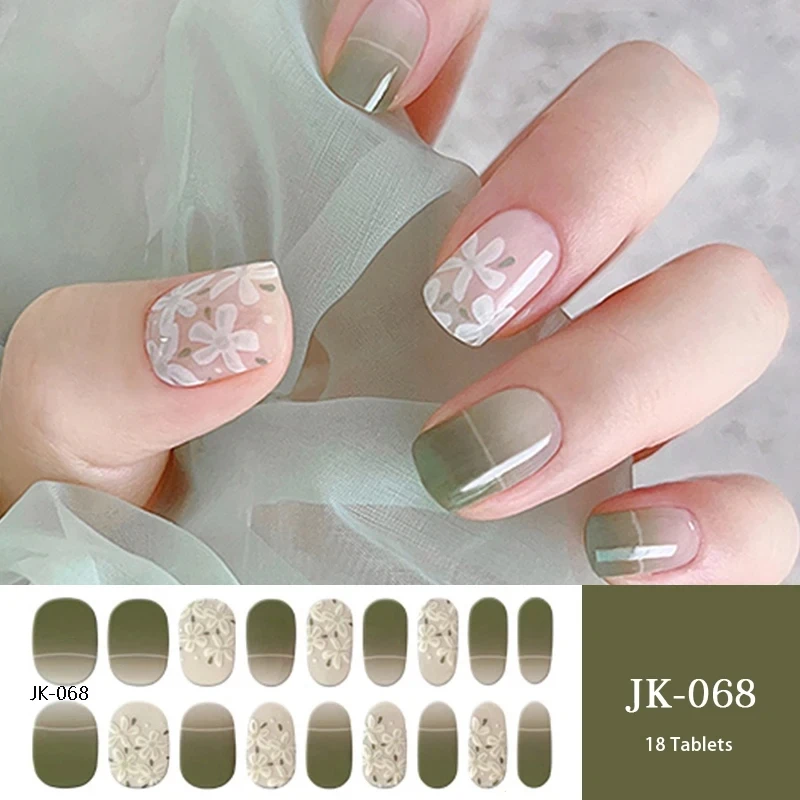 Starry Sky Gradient Semi Cured Gel Nail Sticker Long-Lasting UV Nail Sticker LED Extension Gel Nail Foil Gel Polish Full Cover
