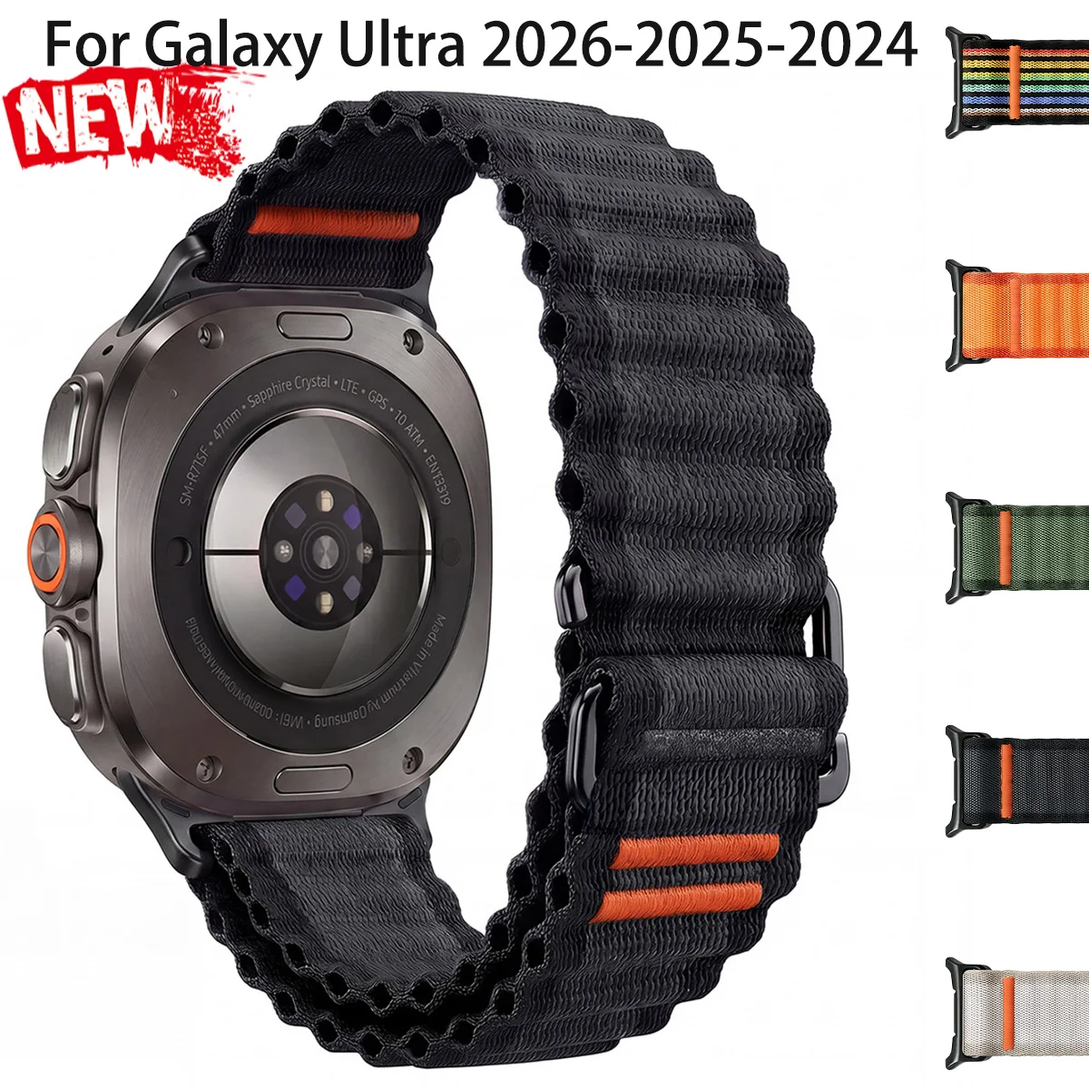 Tide Watch Surf - Correa de nailon marina para Samsung
