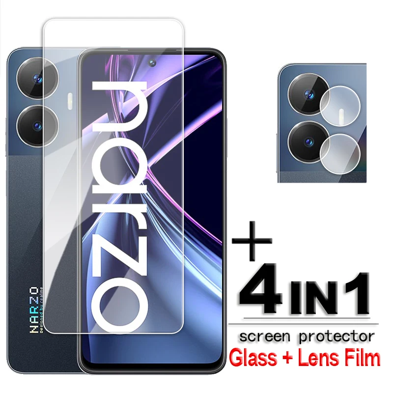 

Для Realme Narzo N55 стекло Narzo N55 закаленное стекло 6,72 дюйма прозрачная HD Защита экрана для Realme Narzo N55 4G пленка для объектива