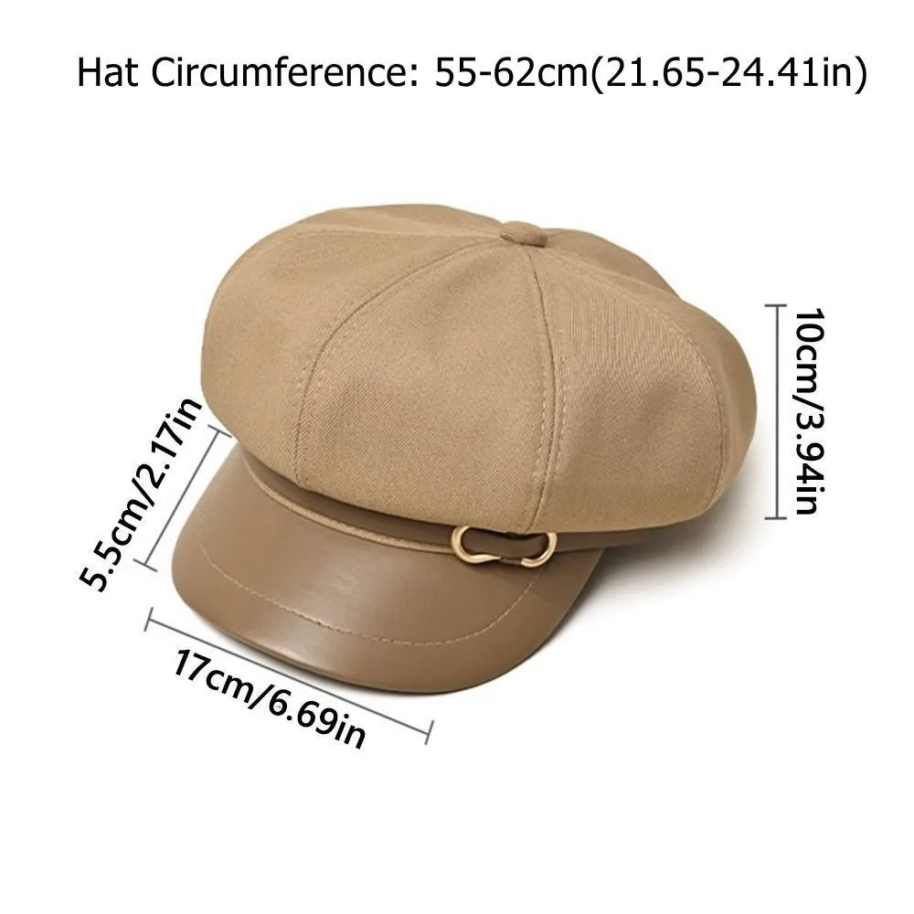 الرجعية بو الجلود موزع الصحف قبعة مثمنة بلون موزع الصحف قبعة الربيع الخريف قبعة محيط الرأس الكبير