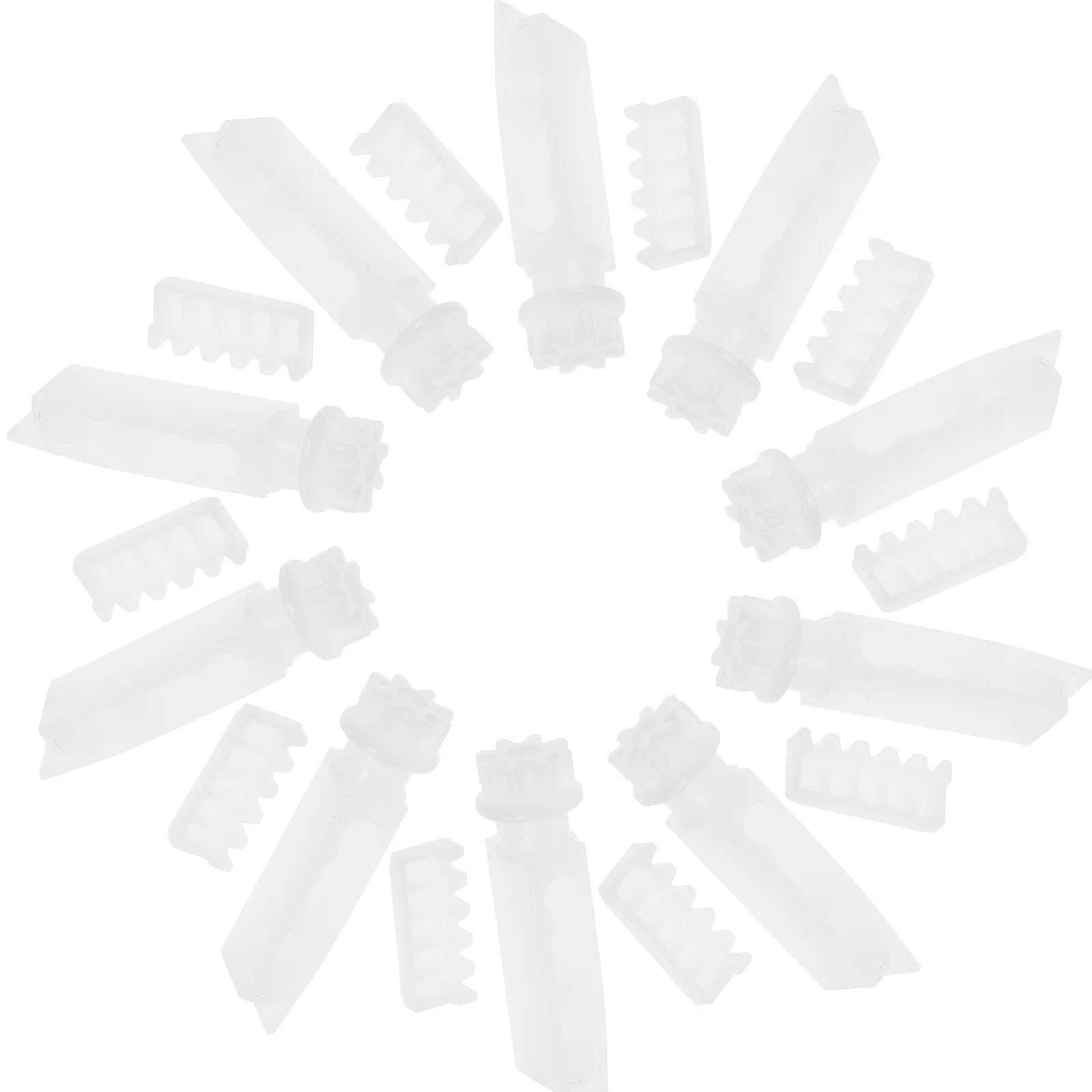 

12Set White Plastic Vertical Blind Stem Repair Kit Adjustable Hooks Compatible Most Systems Save Money Blind Replacement Parts